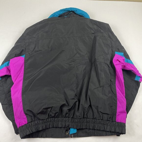 Columbia Bugaboo Radial Sleeve Jacket Women’s M Windbreaker Teal Purple 90’s - Picture 2 of 12